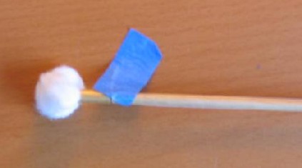 flute and whistle swab with tape